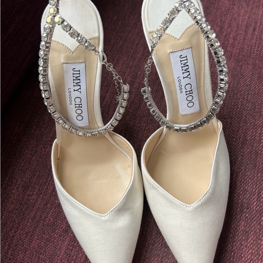 Jimmy Choo Saeda 100MM Suede Pumps - Picture 3 of 6